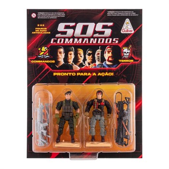 SOS COMMANDOS - CHUCK  vs  SARGENTO HAMMER  (FIGURAS E ACESSORIOS)