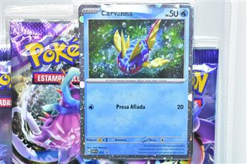 JOGO DE CARTAS POKÉMON - EV05 FORÇAS TEMPORAIS BLISTER C/3 BOOSTERS - CARVANHA
