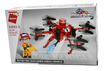 BLOCO DE MONTAR QMAN - MineCity - BOMBEIRO - DRONE BOMBEIRO