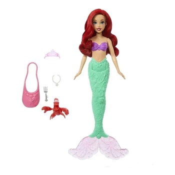 DISNEY - PRINCESA ARIEL  COM SEBASTIÃO E ACESSÓRIOS