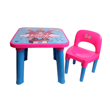 MESA DE ATIVIDADES COM CADEIRA DA BARBIE