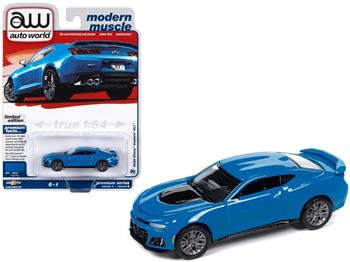 AUTO WORLD - 2022 CHEVY CAMARO - ZL1 RAPID BLUE - 1/64