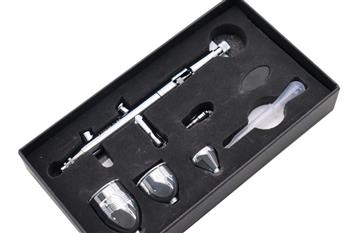 AEROGRAFO PROFISSIONAL URBAN -AGULHA 0.8mm COM 3 COPOS (2ml,5ml e 13ml)