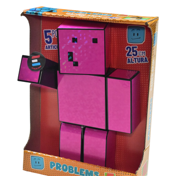 BONECA MINECRAFT - YOUTUBER - BONECO PROBLEMS - MELZINHA - 25cm