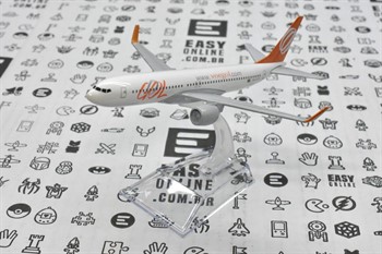 MINIATURA DE AVIÃO BOEING 737 GOL EM METAL - 1:200
