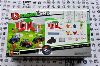 MINIATURA BBURAGO NEW HOLLAND T7.315 HD COM CENÁRIO: AVENTURA NA FAZENDA