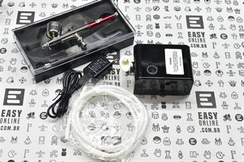 KIT  COMPLETO -  COMPRESSOR A BATERIA  + AEROGRAFO PROFISSIONAL  0.3mm - URBAN/EASYONLINE