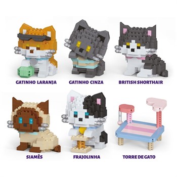 BRICKO  BLOCOS DE MONTAR  CAT PARK - GATINHOS DE MONTAR