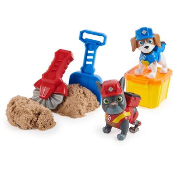 PATRULHA CANINA RUBBLE E CREW -  CHARGER & WHEELER -  INCLUI AREIA CINÉTICA!