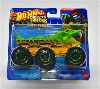 HOT WHEELS MONSTER TRUCKS - BIG RIGS - 6 RODAS -  CAGE RATTLER