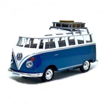MINIATURA KOMBI AZUL MAISTO WEEKENDERS VOLKSWAGEN SAMBA C/ BAGAGEM 1/40