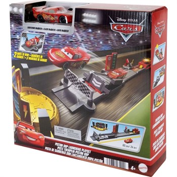 DISNEY PIXAR CARROS - PISTA DE LANÇAMENTO E ACROBACIAS TAÇA PISTÃO - INCLUI McQUEEN