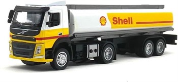 CCA - CAMINHÃO - VOLVO FM COM CARRETA TANQUE - SHELL  LIVERY  (LUZ E SOM) - 1/50