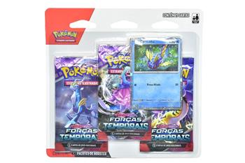 JOGO DE CARTAS POKÉMON - EV05 FORÇAS TEMPORAIS BLISTER C/3 BOOSTERS - CARVANHA