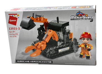 BLOCO DE MONTAR QMAN - MineCity - BOMBEIRO - ESCAVADEIRA COM GARRAS