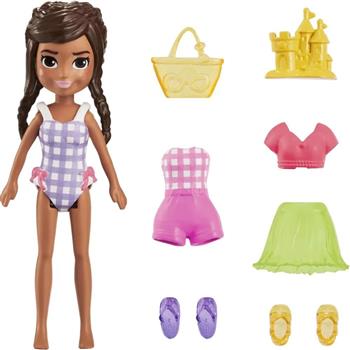 POLLY POCKET - POLLY LOOKS - AMIGA MORENA DA POLLY - ROUPA DE PRAIA
