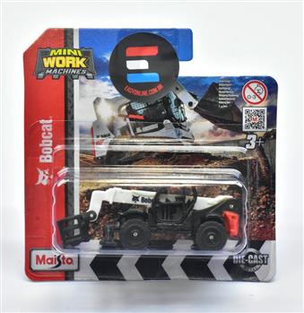 MAISTO - MINIATURA TRATOR BOBCAT T40 (T40140) TELESCOPIO COM PLATAFORMA - 1/64
