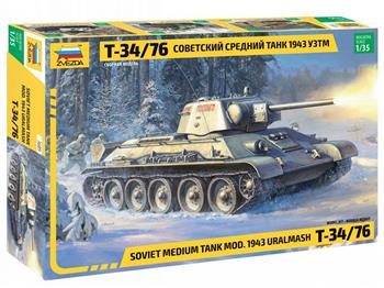 1/35 - SOVIET MEDIUM TANK MOD. 1943 T-34/76 URALMASH - ZVEZDA - #3689