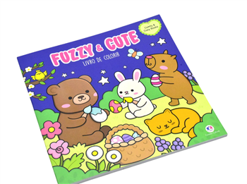 LIVRO DE COLORIR - FUZZY & CUTE - COMFY & COZY