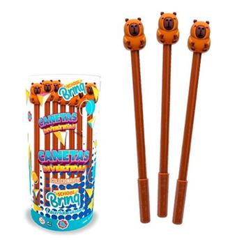 KIT 3 CANETAS DIVERTIDA CAPIVARA - CAPYBARA