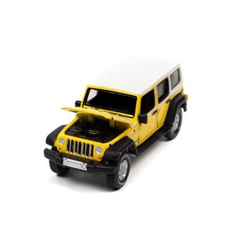1/64 AUTO WORLD 2017 JEEP JK WRANGLER CHIEF - AMARELO/BRANCO