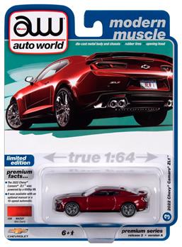 AUTO WORLD - 2022 CHEVY CAMARO ZL1 - WILD CHERRY - 1/64