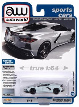 AUTO WORLD - 2022 CHEVY CORVETTE  - CERAMIC MATRIX GRAY - 1/64