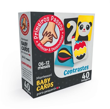 COOPER FUN - PRIMEIROS PASSOS - MONTESSORI BABY CARDS -  CORES PRIMÁRIAS-   6 A 12 MESES
