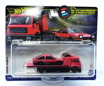 HOT WHEELS - TEAM TRANSPORT - #84 - TOYOTA AE86 SPRINTER TRUENO & FLEET STREET