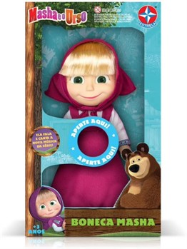 BONECA MASHA 35cm COM NOVOS SONS - MASHA E O URSO - ESTRELA