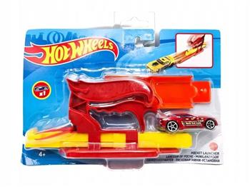 HOT WHEELS - LANÇADOR PORTÁTIL DE BOLSO COM CARRO (VERMELHO)