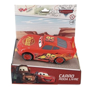 DISNEY PIXAR - CARROS - RELÂMPAGO MCQUEEN - 13cm (1/32) - RODA LIVRE