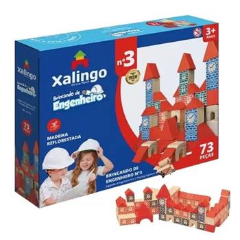 BRINQUEDO PARA MONTAR BRINCANDO DE ENGENHEIRO 73 PCS  XALINGO