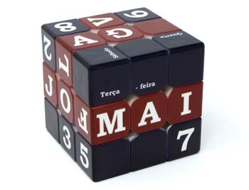 CUBO MÁGICO PROFISSIONAL - CUBER VINCI CALENDARIO - AZUL (3X3X3)