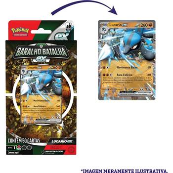 JOGO DE CARTAS POKEMON - DECK BATALHA EX - LUCARIO ex