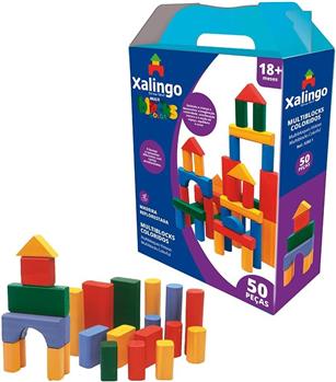 MULTIBLOCKS COLORIDO 50 PECAS - XALINGO