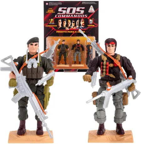 SOS COMMANDOS - CHUCK  vs  SARGENTO HAMMER  (FIGURAS E ACESSORIOS)