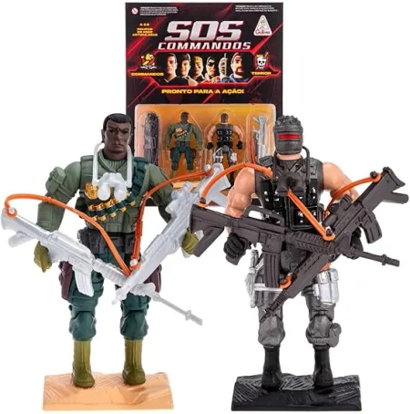 SOS COMMANDOS - TONY TURNER vs BAD NINJA  (FIGURAS E ACESSORIOS)