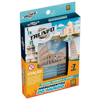 JOGO DE CARTAS SUPERT TRUNFO MONUMENTOS DO MUNDO