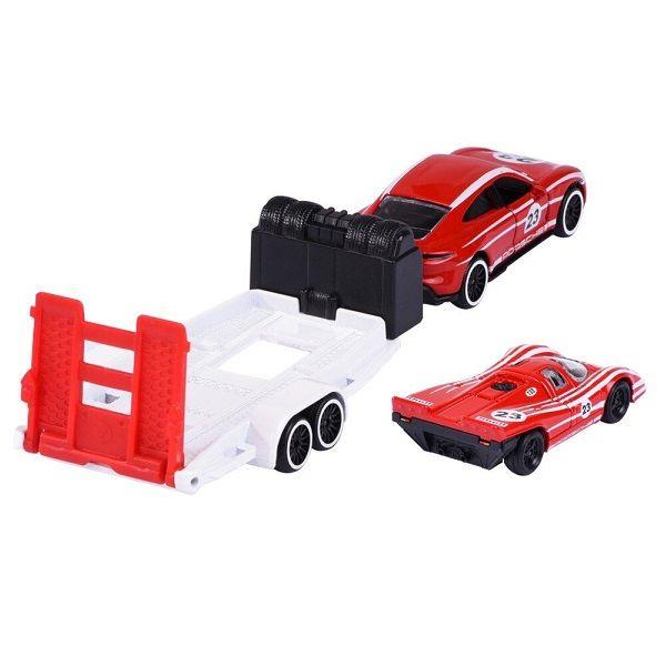 MAJORETTE - PORSCHE RACE TRAILER - TAYCAN TURBO S + PORSCHE 917