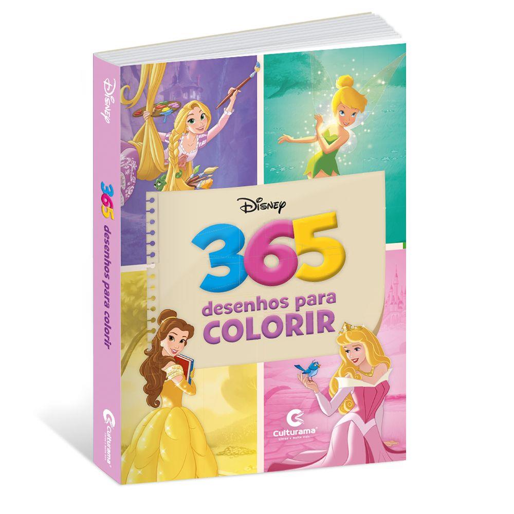 LIVRO 365 DESENHOS PARA COLORIR PRINCESAS DISNEY ? CRIANÇAS