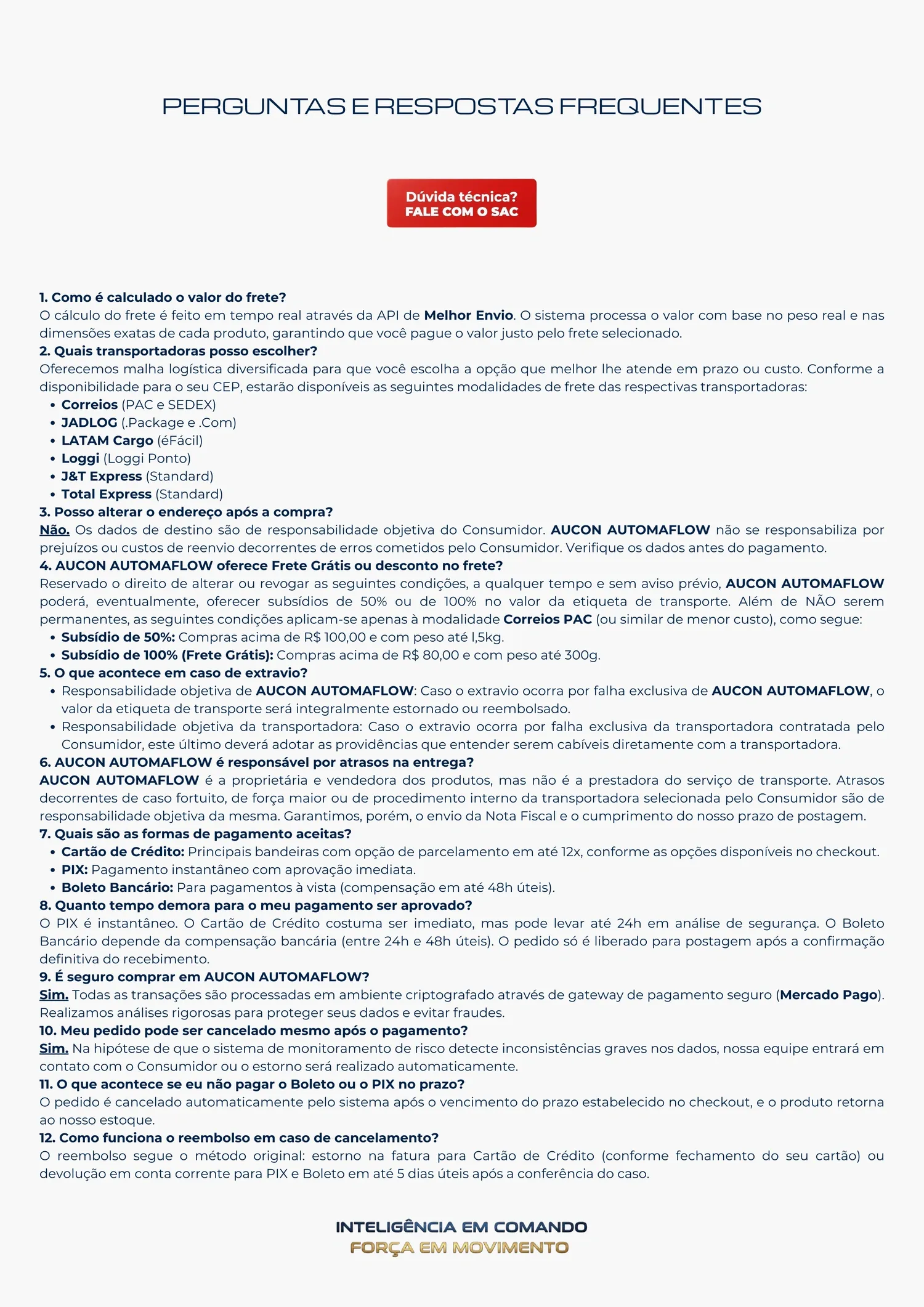 Perguntas e Respostas Frequentes