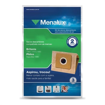 Kit 3 Saco de Pó para Aspirador Electrolux | 41044036 | A20811401