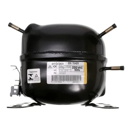 Compressor Embraco EGAS 70HLR 1/5 HP R134A 220V W10393847 326048235 W10172583 W10315222 Brastemp Consul
