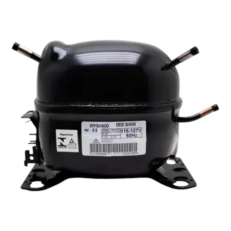 Compressor Embraco EMI 30HHR 1/10 HP R134A 127V W10375475 326015029 001015591 W10703384 Brastemp Consul