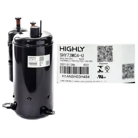 Compressor Rotativo 22K Btus SHY73MC4 R22 220V 60hz Highly W10175060