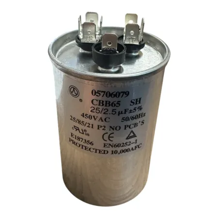 Capacitor Duplo 25+2,5uF 450VAC P2 05706079 Midea Springer Carrier