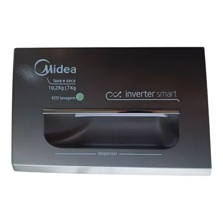 Puxador Dispenser Prata Lava e Seca 10,2kg 11kg 12138100A37989 Midea