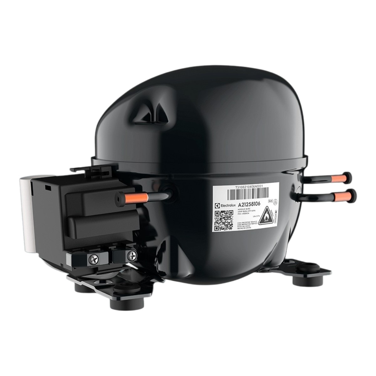 Compressor EL70C 1/5 R600A Geladeira Electrolux - DB53X DB53 TW42S TF42S | 41050034 | A21258106