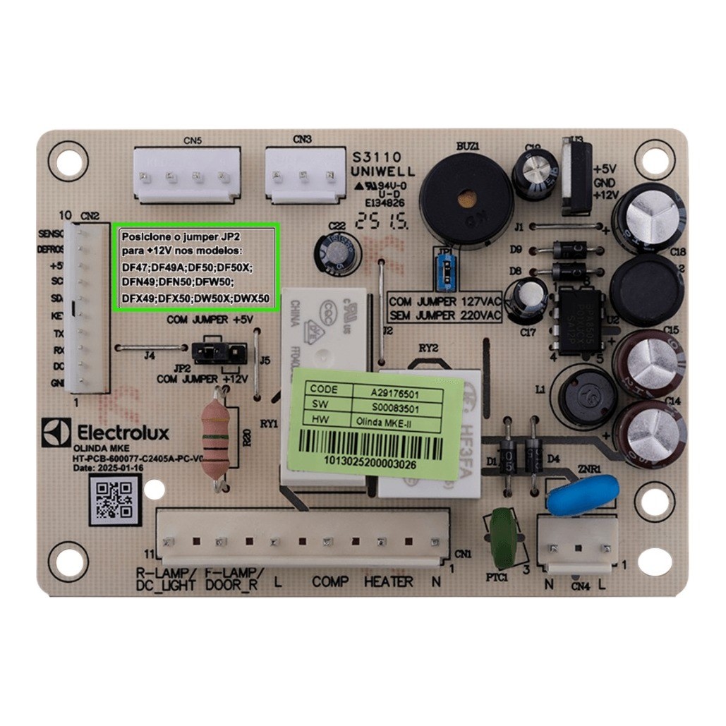 Placa Potência Geladeira Electrolux - DF47 DF49A DF50 DF50X | 41020863 | 64500437